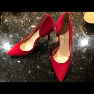 Jessica Simpson JS-Claudette Red Suede Heel